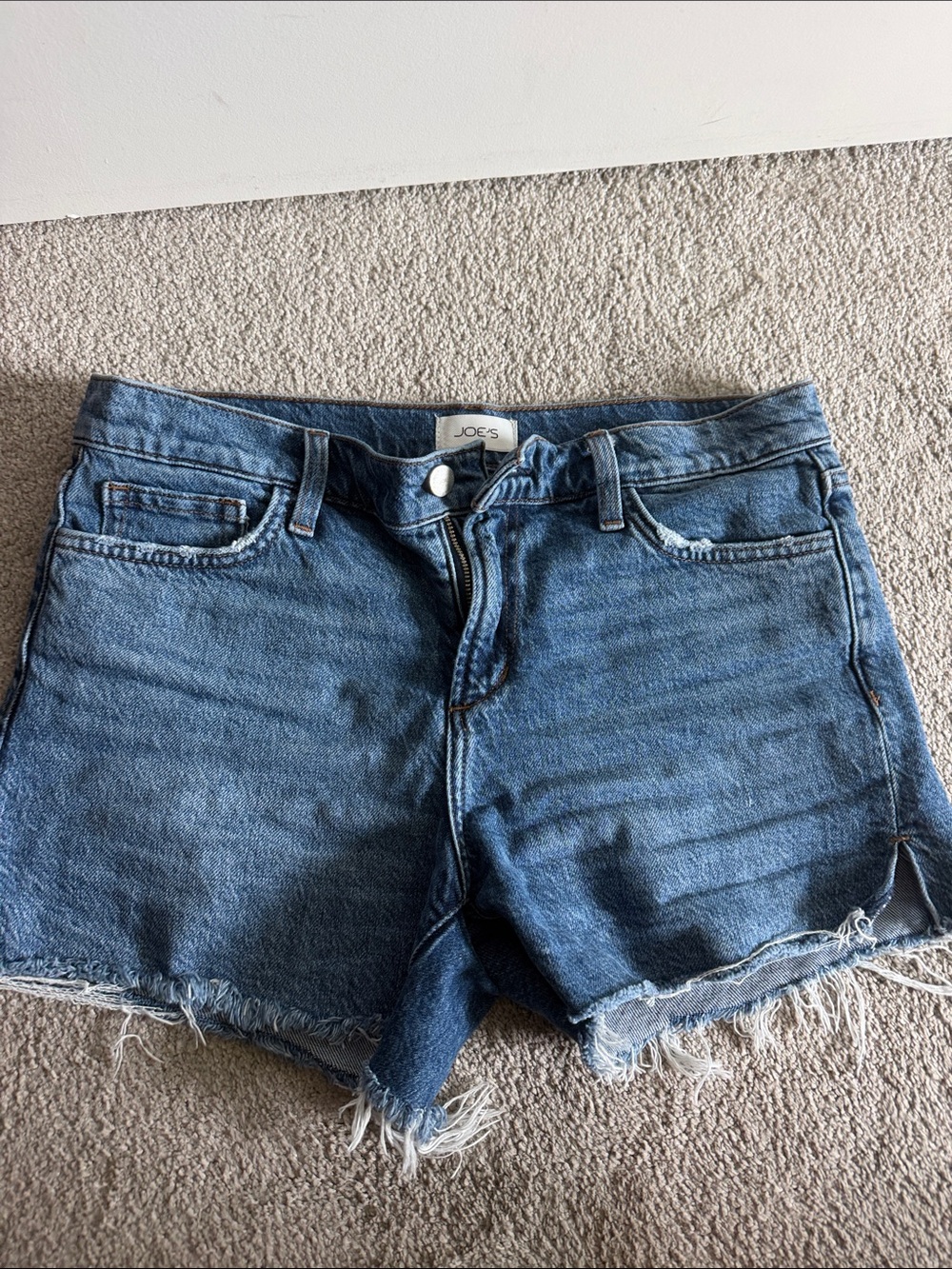 Joe's Jeans Medium Blue Distressed Denim Cutoff Shorts